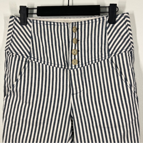 Free People Pants - …FREE PEOPLE Size 4 women’s Vertical Striped High Waisted Pants. Straight Leg